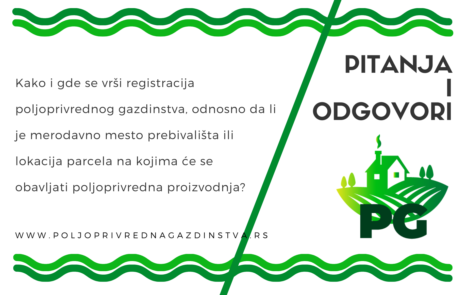 Kako i gde se vrši registracija poljoprivrednog gazdinstva, odnosno da li je merodavno mesto prebivališta ili lokacija parcela na kojima će se obavljati poljoprivredna proizvodnja?